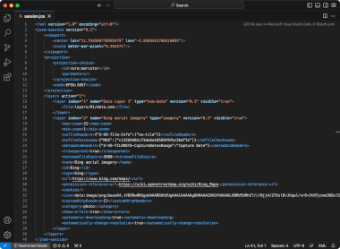 Screenshot of a .jos file in Microsoft Visual Studio Code
