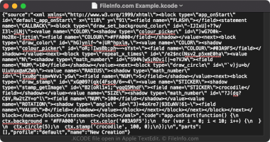 KCODE file open in Apple TextEdit