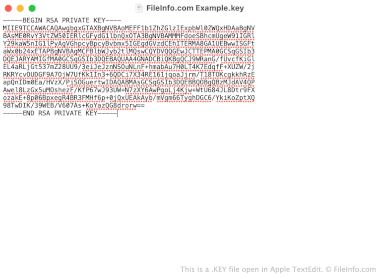 Screenshot of a .key file in Apple TextEdit