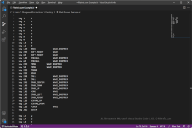 Screenshot of a .kl file in Microsoft Visual Studio Code 1.62