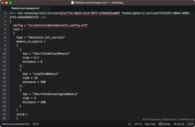 Screenshot of a .kv3 file in GitHub Atom