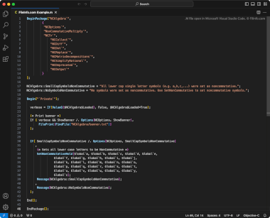 Screenshot of a .m file in Microsoft Visual Studio Code