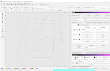 MAGE File Screenshot Screenshot of a .mage file in LightBurn Software MillMage 14