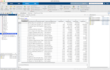 Screenshot of a .mat file in The MathWorks MATLAB R2023a
