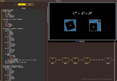 Screenshot of a .mcf file in Monocurl 0.1