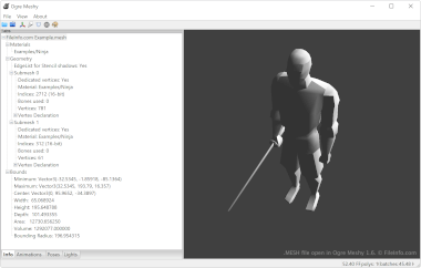 Screenshot of a .mesh file in Ogre Meshy 1.6