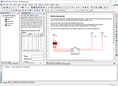 Screenshot of a .mp14 file in National Instruments Multisim 14