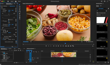 MP4 file open in Adobe Premiere Pro 2023