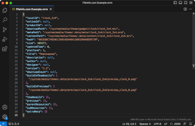 Screenshot of a .mrm file in Microsoft Visual Studio Code