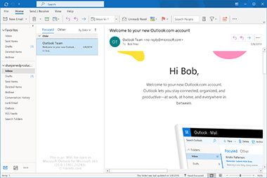 Screenshot of a .msg file in Microsoft Outlook for Microsoft 365