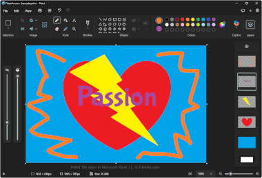 PAINT File Screenshot Screenshot of a .paint file in Microsoft Paint 11