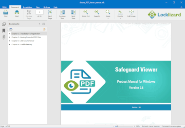 Screenshot of a .pdc file in Locklizard Safeguard PDF Viewer
