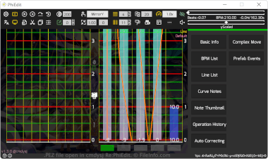 Screenshot of a .pez file in cmdysj Re:PhiEdit