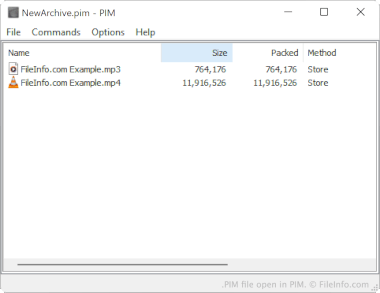 Screenshot of a .pim file in PIM