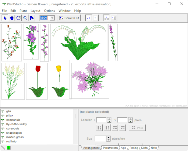 Screenshot of a .pla file in Kurtz-Fernhout Software PlantStudio