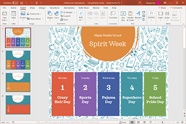 Screenshot of a .pps file in Microsoft PowerPoint 365