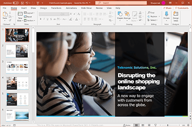 Screenshot of a .ppsx file in Microsoft PowerPoint 365