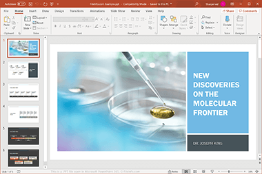 Screenshot of a .ppt file in Microsoft PowerPoint 365