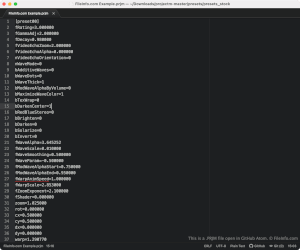 Screenshot of a .prjm file in GitHub Atom