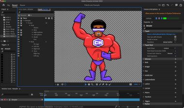 Screenshot of a .puppet file in Adobe Character Animator 2023