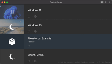 Screenshot of a .pvmp file in Parallels Desktop for Mac 19