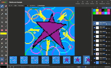 Screenshot of a .pxa file in Furnace Creek Software Pixen 5