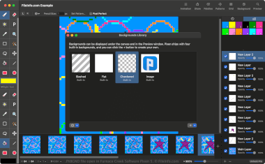 Screenshot of a .pxbgnd file in Furnace Creek Software Pixen 5