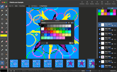 Screenshot of a .pxpalette file in Furnace Creek Software Pixen 5