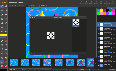 Screenshot of a .pxpattern file in Furnace Creek Software Pixen 5