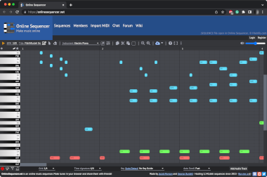 Screenshot of a .sequence file in Online Sequencer