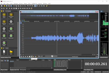 Screenshot of a .sfw file in MAGIX Sound Forge Pro 17