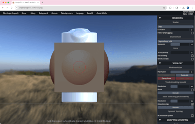 Screenshot of a .sgl file in Stéphane Ginier SculptGL