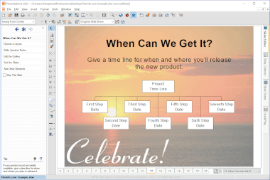 Screenshot of a .shw file in Corel Presentations 2021