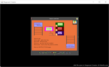 Screenshot of a .sim file in Stagecast Creator