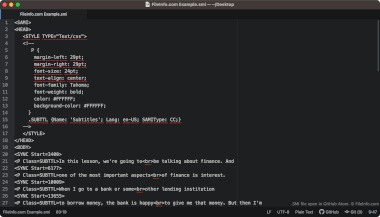 Screenshot of a .smi file in GitHub Atom