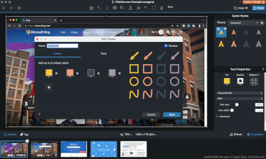 Screenshot of a .snagtheme file in Snagit 2022