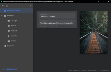 Screenshot of a .starc file in Story Apps Story Architect 0.7