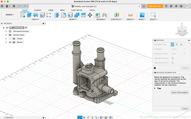 Screenshot of a .stp file in Autodesk Fusion 360 2.0