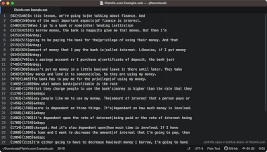 Screenshot of a .sub file in GitHub Atom