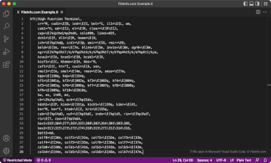 Screenshot of a .ti file in Microsoft Visual Studio Code