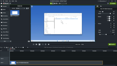 Screenshot of a .trec file in TechSmith Camtasia 2023