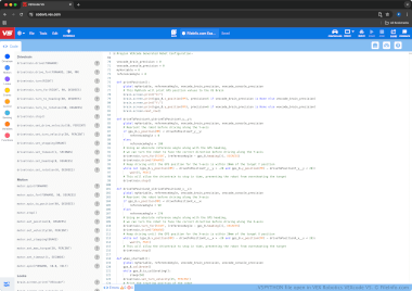 Screenshot of a .v5python file in VEX Robotics VEXcode V5