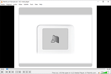 Screenshot of a .vid file in VideoLAN VLC media player