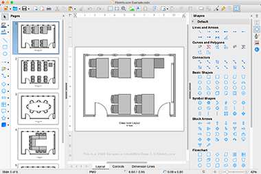 Screenshot of a .vsdx file in LibreOffice Draw 7
