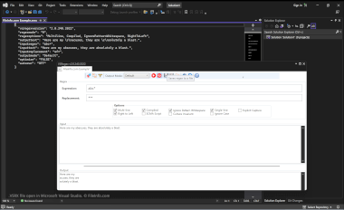 Screenshot of a .vsrx file in Microsoft Visual Studio
