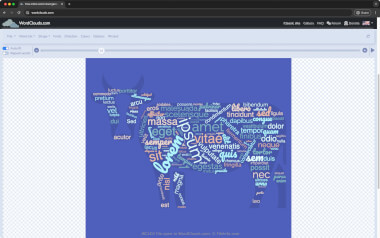 Screenshot of a .wcld2 file in WordClouds.com