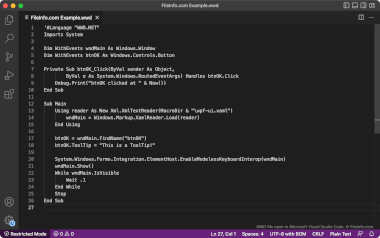 Screenshot of a .wwd file in Microsoft Visual Studio Code