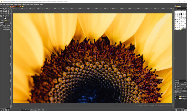 Screenshot of a .xcf file in GIMP 2.1