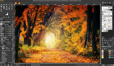 Captura de pantalla de archivo XCF.BZ2 Captura de pantalla de un archivo .xcf.bz2 en GIMP 3
