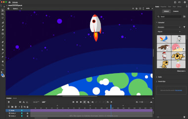 Screenshot of a .xfl file in Adobe Animate 2023
